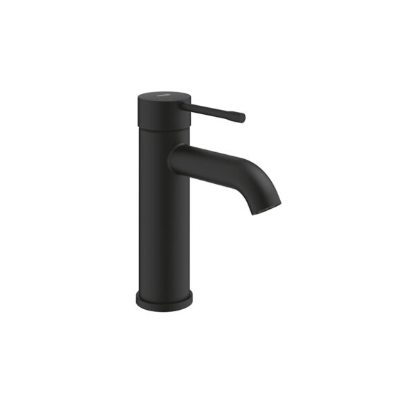 Essence basin mixer S-size in phantom black for custom bathroom vanities. Use our 3D bathroom builder to design standalone basins.
