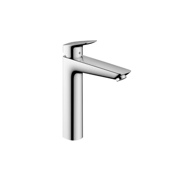 Chrome Logis 190 Eco basin mixer with pop-up waste. Ideal for custom bathroom vanities, standalone basins. Design yours with our 3D builder.