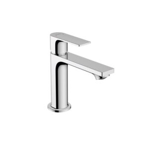 Rebris E basin m.110 pop up w.chr: Chrome bathroom faucet for custom bathroom vanities. Design your standalone basin with our 3D builder.