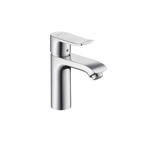 Chrome single lever basin mixer 110 with pop-up waste set for custom bathroom vanities. Design your standalone basin with our 3D builder.