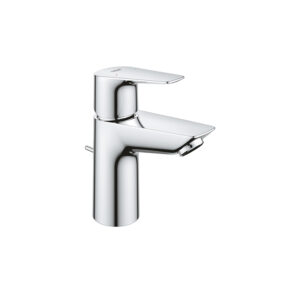 StartEdge S size OHM basin: Chrome faucet for custom bathroom vanities. Standalone basin tap from 3D bathroom builder. Solid Surface fixture.