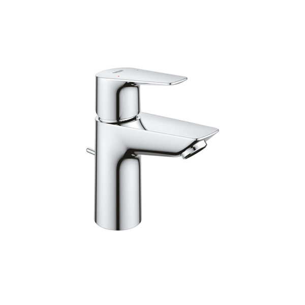 StartEdge S size OHM basin: Chrome faucet for custom bathroom vanities. Standalone basin tap from 3D bathroom builder. Solid Surface fixture.