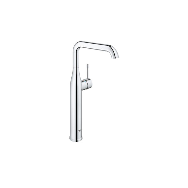 Chrome XL-size single lever basin mixer for freestanding basins. Design your custom bathroom vanities with our 3D bathroom builder.