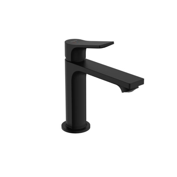 Zebris basin mixer 110 CoolStart in matt black. Bathroom design with standalone basins and custom bathroom vanities using 3D builder.