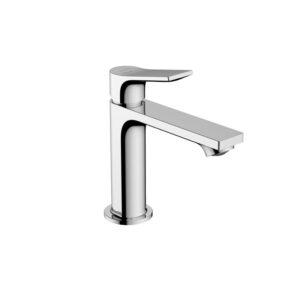 Zebris 110 CoolStart basin mixer with pop-up waste set. Chrome faucet for custom bathroom vanities. Design your 3D bathroom online.