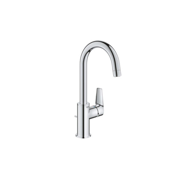 BauEdge L basin mixer. Chrome finish. Part of our custom bathroom vanities range. Design your own with our 3D bathroom builder.