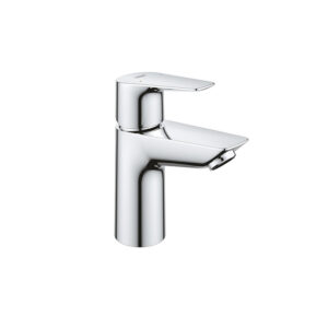 BauEdge S size basin mixer with push-open in chrome. Part of custom bathroom vanities, standalone basins, and 3D bathroom builder.