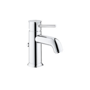 Chrome Start Classic basin mixer with pop-up for custom bathroom vanities. Use our 3D bathroom builder for standalone basins design.