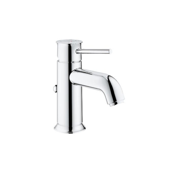Chrome Start Classic basin mixer with pop-up for custom bathroom vanities. Use our 3D bathroom builder for standalone basins design.