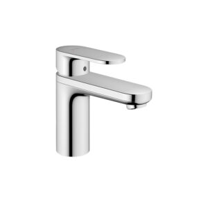 Vernis Blend 100 chrome basin mixer for custom bathroom vanities. Design your standalone basin with our 3D bathroom builder online.