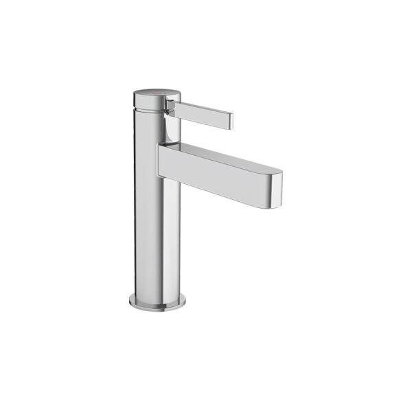 Finoris 110 washbasin mixer, chrome finish. Pop-up waste set. Bathroom design with 3D configurator for custom bathroom vanities.