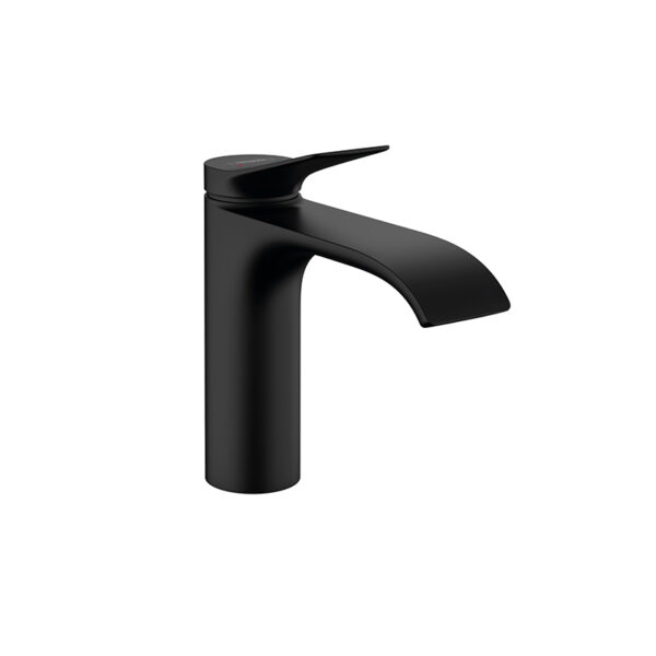 Vivenis 110 matt black washbasin mixer with pop-up for custom bathroom vanities. Design your standalone basin with our 3D builder.