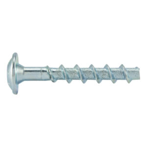 Fix master TOGE screw anchor TSM-P with round pan head, zinc-electroplated. Ideal for custom bathroom vanities and solid surface install.