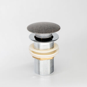 Klik-klak drain with cap for basin without overflow. Ideal for custom bathroom vanities and standalone basins. 3D bathroom builder part.