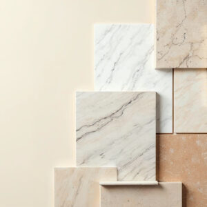 Solid Surface samples for 3D bathroom builder. Custom bathroom vanities and standalone basins design options. Korte Design materials.