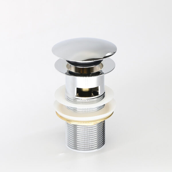 Klik-Klak drain, chrome cap, with overflow