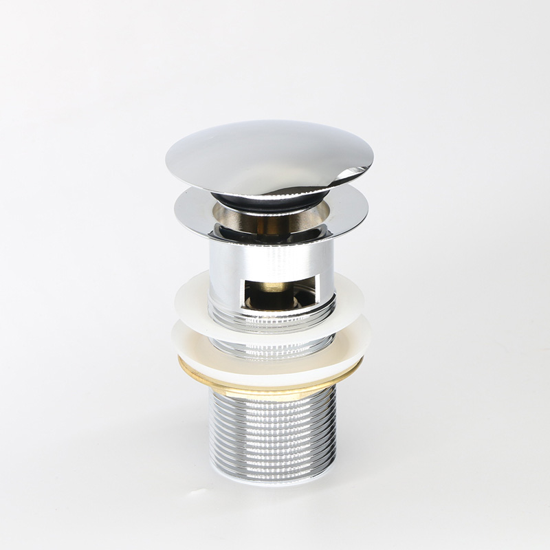 Klik-Klak drain, chrome cap, with overflow